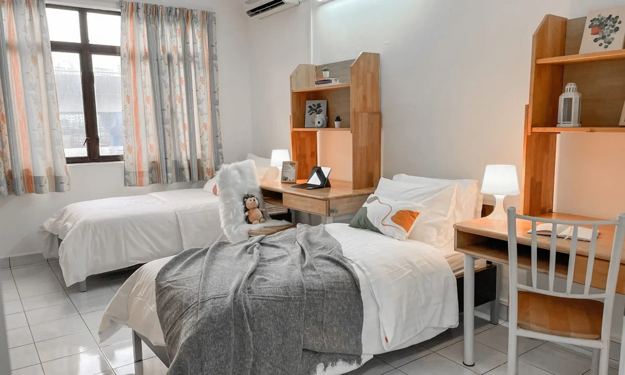 Sun-U Residence｜Twin Roomの居室例